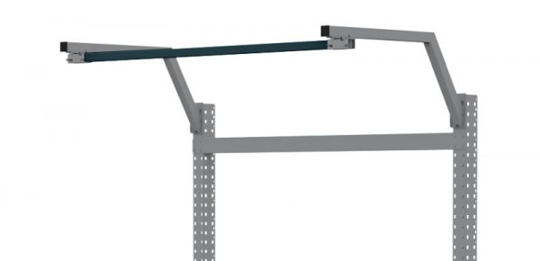 Manuflex Schienenbahn-Laufschiene in Anthrazit RAL 7016 für UNIVERSAL/PROFI/PACKPOOL-Aufbauportale, für Tischbreite 1000 mm, Anthrazit, ZB3891.7016