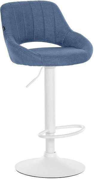 CLP Barhocker Milet Stoff weiß, blau, 321274, 4251756482138