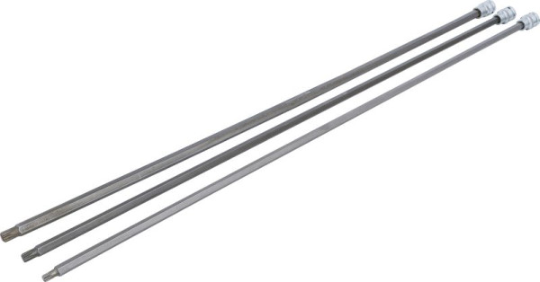 BGS Bit-Einsatz-Satz, Länge 800 mm, Antrieb Innenvierkant 12,5 mm (1/2"), Innenvielzahn (für XZN), für VAG, 3-teilig, 4224