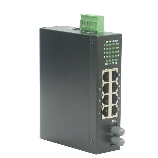 ROLINE Industrie Switch 7x RJ-45, 1x ST, unmanaged, 21.13.1151