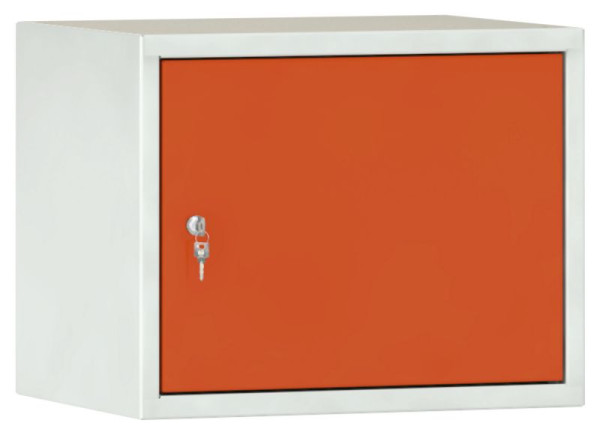 KLW Schließfachwürfel, Türe rechts angeschlagen Außenmaße: 400 x 500 x 400 mm H x B x T Mit Zylinderschloss abschliessbar, 7FG-AC0400TR-U454XXB
