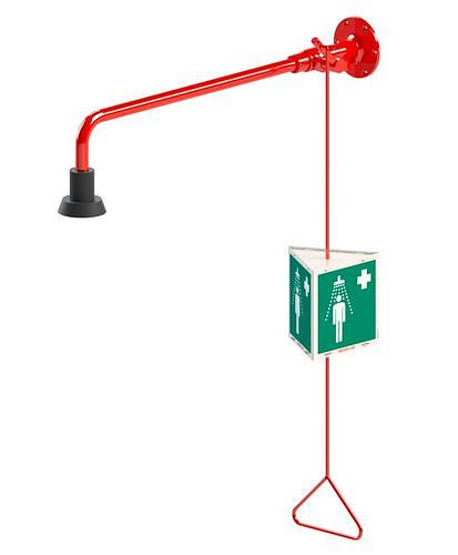 B-SAFETY Körperdusche, rot, Wandmontage, DVGW, 306262, 5715168065680