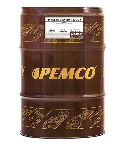 PEMCO Getriebeöl 540 Hypoid LSD 85W-140 GL-5, VE: 60 l, PM0540-60