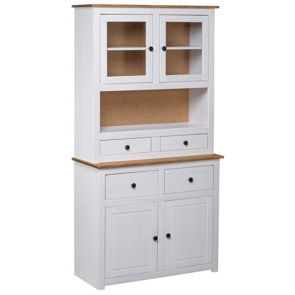 vidaXL Highboard Weiß 93x40,5x180 cm Kiefernholz Panama, 282702
