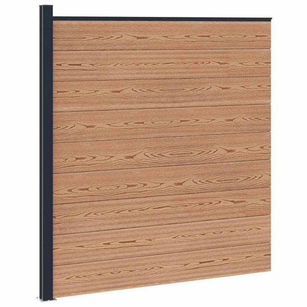 vidaXL Zaunelement WPC und Aluminium Braun, 42039058