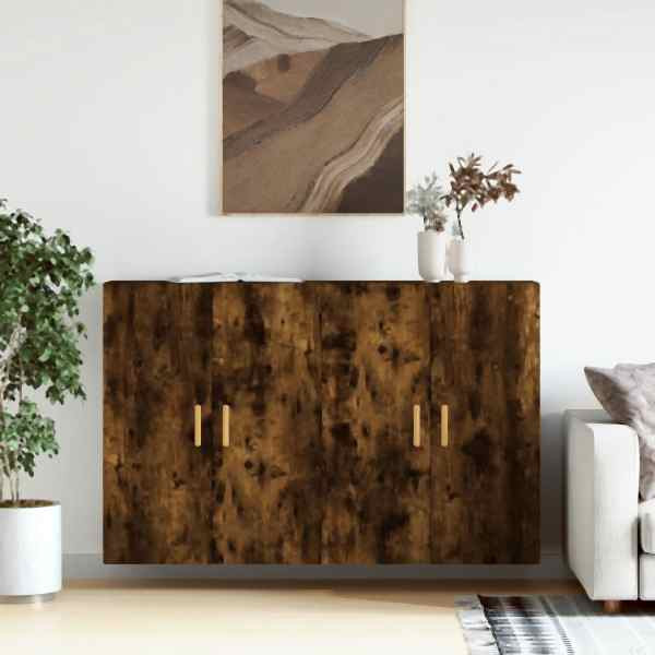 vidaXL Wandschränke 2 Stück Räuchereiche Holzwerkstoff, 3197878