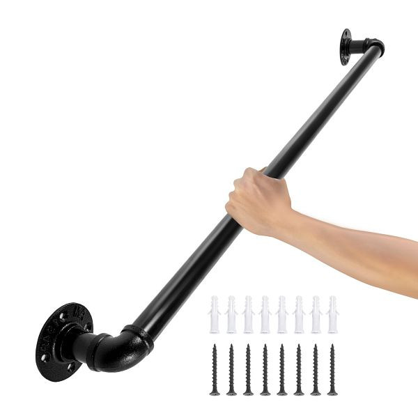 VEVOR Retro Wasserrohr Handlauf 90 cm, 95 mm Abstand zur Wand, TZBGSLTFSGYG3UX23V0