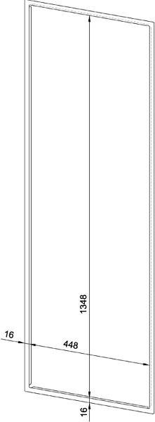 Wagner EWAR Abdeckrahmen für Gerätemaß 448x1348, matt geschliffen, 768660