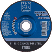 Produktbild von Pferd Schruppscheibe E 150-7 ZIRKON SGP STEEL, VE: 10 Stück, 62215326 Pferd Schruppscheibe E 150-7 ZIRKON SGP STEEL, VE: 10 Stück, 62215326