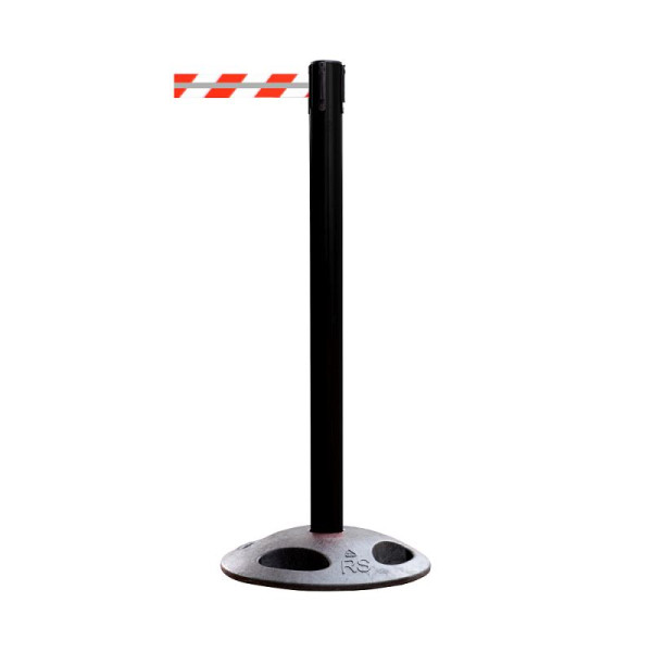 Stein HGS Personenleitsystem 'P-Line Utility Reflex' aus Kunststoff, Gurtlänge 3,5 m, rot/weiß mit Reflektorstreifen, schwarz, 65860.0007