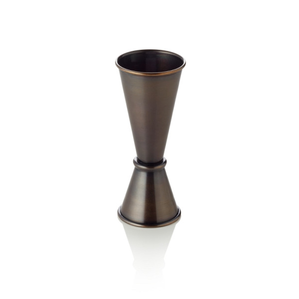 WAS Jigger, Ø 4,5 cm, Höhe 11,5 cm, 2,5/5 cl, antique, Chromnickelstahl, PVD Beschichtung, 1008501