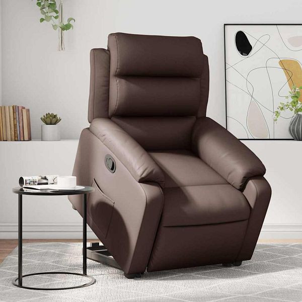 vidaXL Relaxsessel mit Aufstehhilfe Braun Kunstleder, 3205044