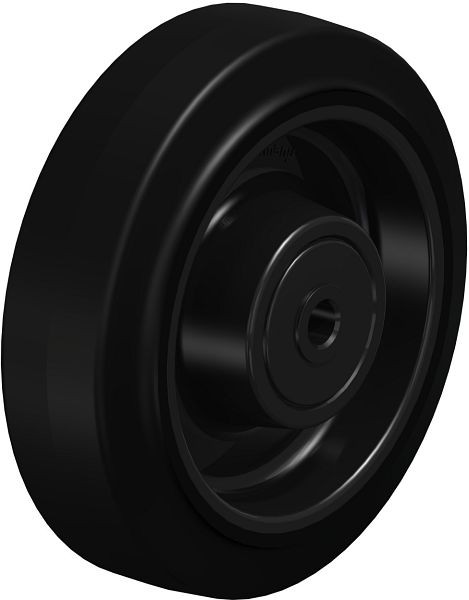 Blickle POEV 160/12XKA Rad aus Elastik-Vollgummi, Schwarz, 845590