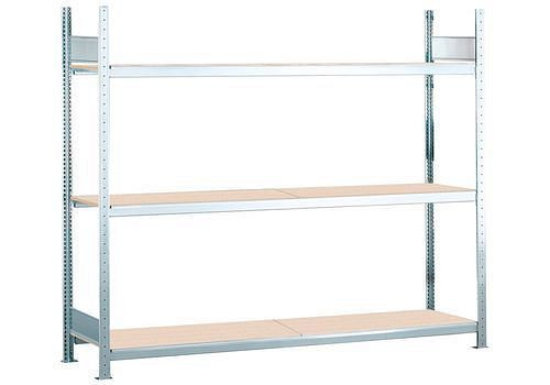 Schulte Weitspannregal mit Spanplatten, Grundfeld, 3 Lagerebenen, Fachbreite 2000 mm, 2060 x 436 x 2000 mm, 278942