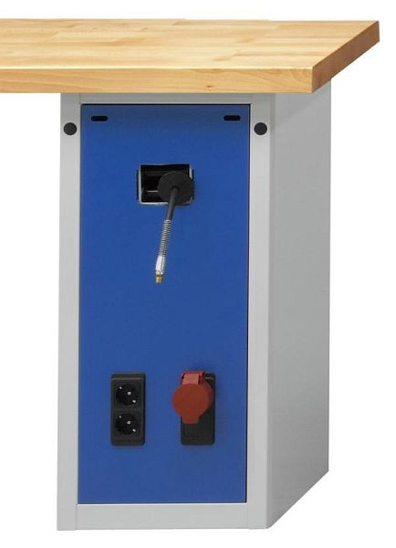 ANKE Werkbänke Energieblock, 380 x 615 x 850 mm, RAL 7035/5010, Version 1, 900.204