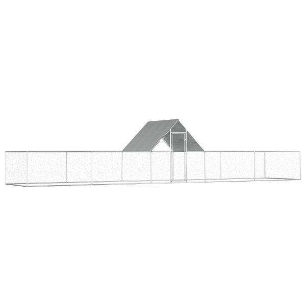 vidaXL Hühnerstall 10x2x2 m Verzinkter Stahl, Material: Verzinkter Stahl, 144563