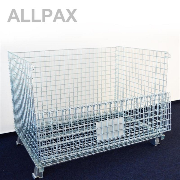 ALLPAX Gitterbox XL LxBxH 1200 x 800 x 900 mm, faltbar, verzinkt, 10004718