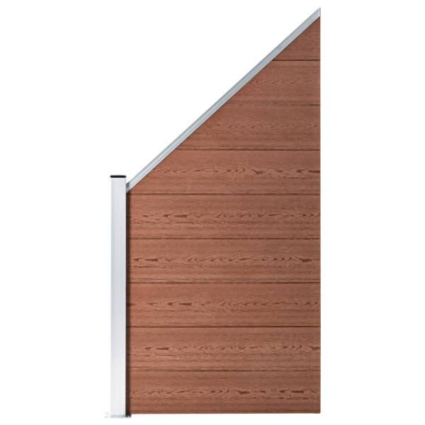 vidaXL Zaunelement WPC 95x(105-180) cm Braun, 49070, 8719883813646