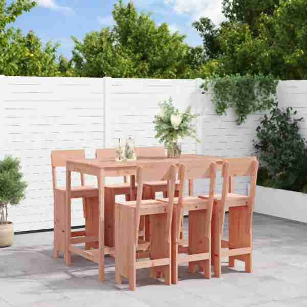 vidaXL 7-tlg. Gartenbar-Set Massivholz Douglasie, 3157816