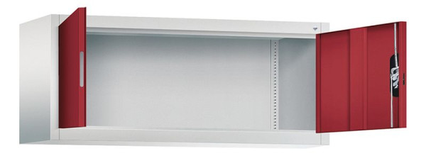 C+P Aufsatzschrank Acurado, H500xB1200xT400mm, Farbe: Lichtgrau / Rubinrot, Muldengriff, 9464-000 S10142