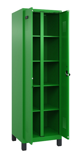 C+P Wäsche-Spind Evolo PLUS, mit Füßen, 2 Abteile, 1950x600x500mm, 6037/6037, Verschluss Drehriegel, 049012-20B S10026