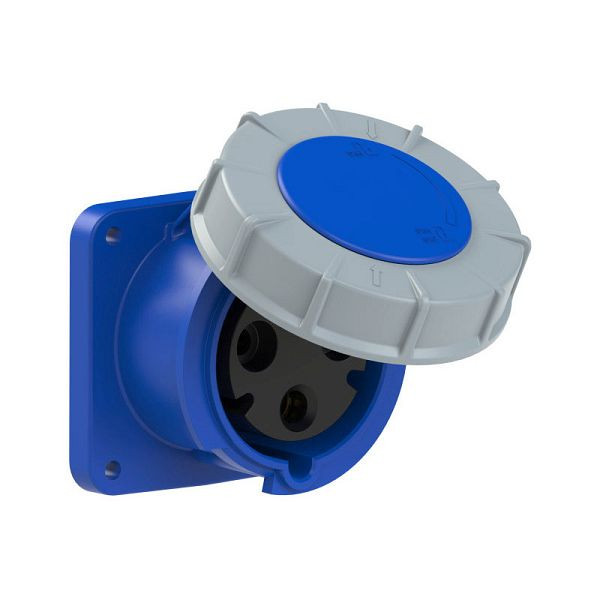 ELSPRO CEE-Einbausteckdose 3polig/63A/230V/6h/IP66/67/gerade, AD2263