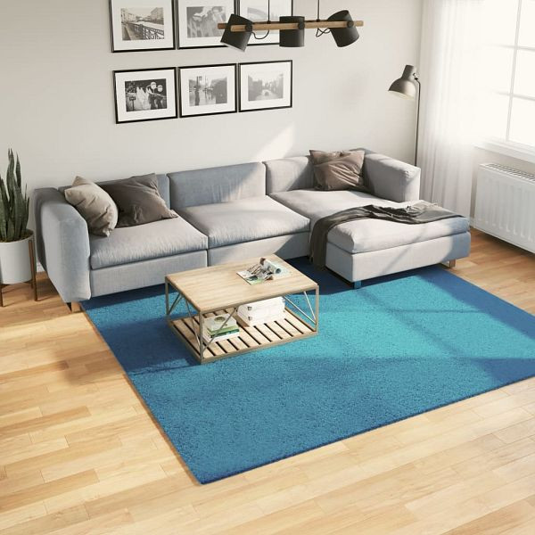 vidaXL Teppich OVIEDO Kurzflor Türkis 240x240 cm, 375606