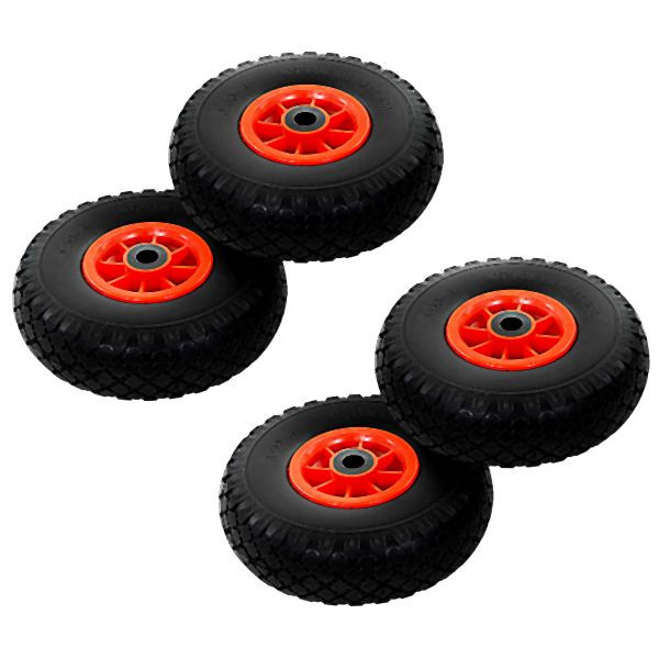 vidaXL Sackkarrenräder 4 Stück Massives PU 3,00 - 4 (260x85), 142972