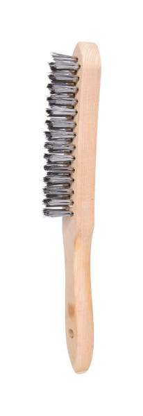 KS Tools Edelstahl Handdrahtbürste 3-reihig, 290mm, 201.2310