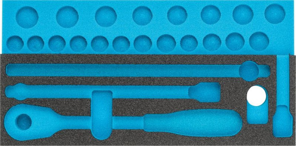 Hazet 2-Komponenten Weichschaum-Einlage, für 900, 900 Z, Abmessungen / Länge: 342 mm x 172 mm Ordnungssystem Größe: 1/3 (342 x 172 mm), 163-342L