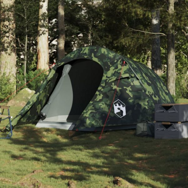 vidaXL Tunnelzelt 3 Personen Camouflage Wasserdicht, 4009629