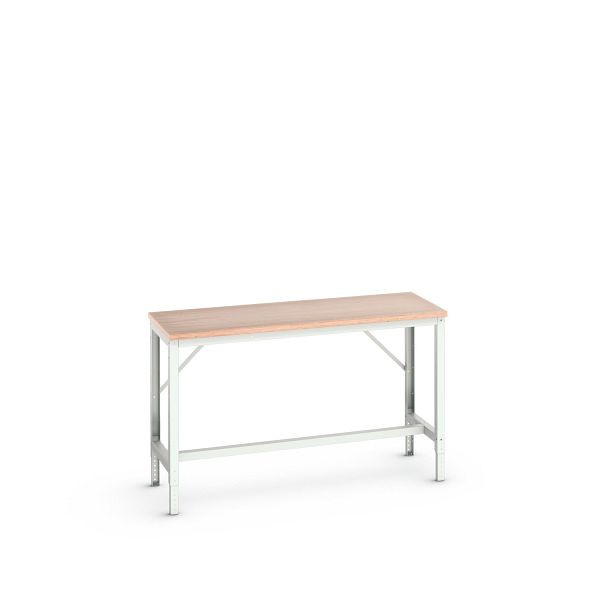 bott verso Werkbank (Multiplex-Platte) mit Querstrebenset, BxTxH: 1500 x 600 x 780 - 930 mm, 16921504.16