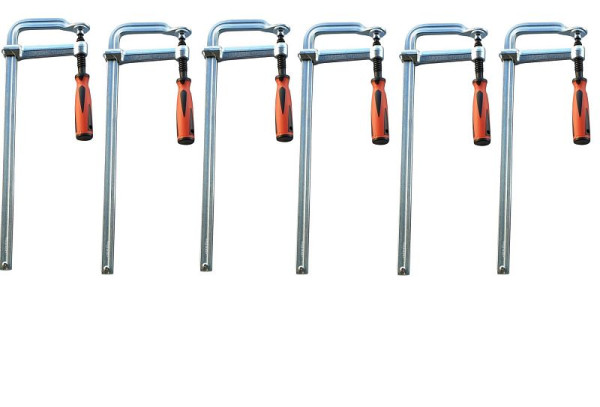 VaGo-Tools Profi Ganzstahl Schraubzwinge 300 x 120 mm Tischzwinge Zwingen, VE: 6 Stück, 260-300x6_pv