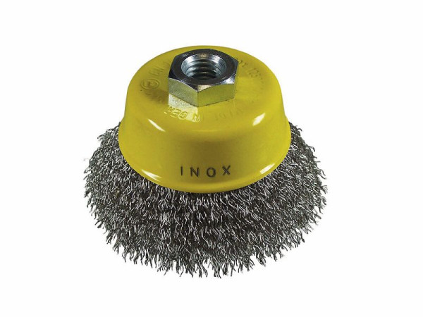HiKOKI Stahldraht-Topfbürste 75x0,3 mm/ M14, Edelstahl, gewellt, 751316