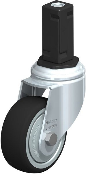 Blickle LKRA-PATH 80K-11-FK-EV14 Apparate-Lenkrolle mit Expander, Thermoplastisches Polyurethan, Grau, 848753
