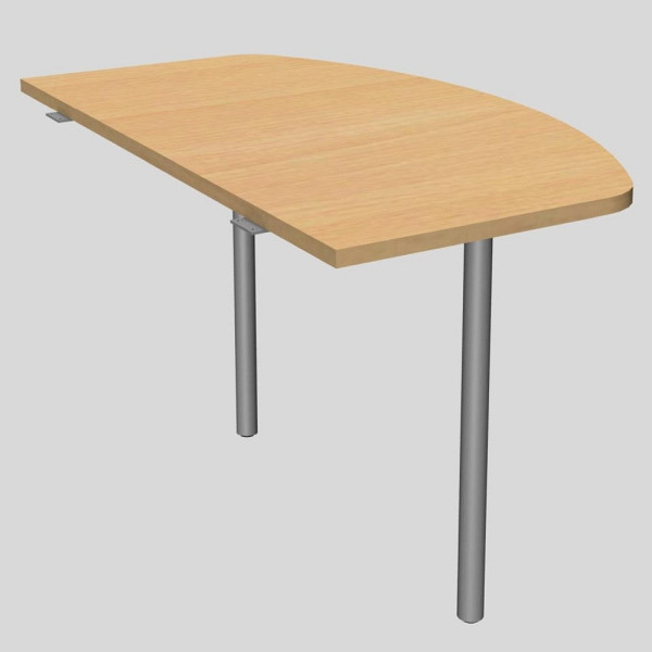 Deskin Anbautisch MODUL, Buchedekor, 1200 x 700 x 745 mm, 272849