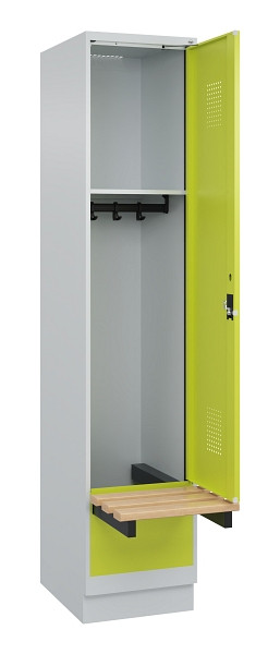 C+P Spind Evolo PLUS, 1 Abteile, 1950x400x815mm, 7035/0024, Zylinderschloss, 049040-12 S10042
