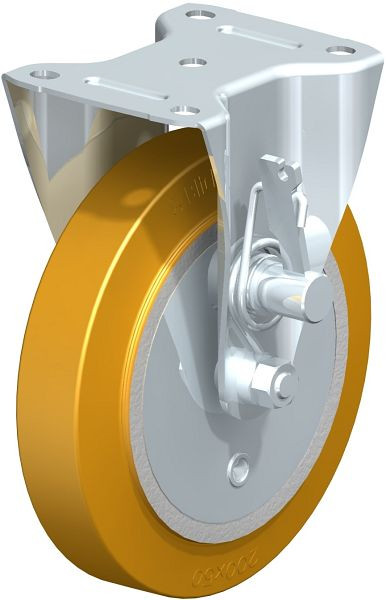 Blickle B-GTH 200K-TML Bockrolle mit Totmannbremse, Blickle Extrathane®, Hellbraun, 842759