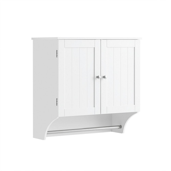 SoBuy Hängeschrank mit 2 Türen Weiß 60x30x60 cm, Funktional, BZR84-W