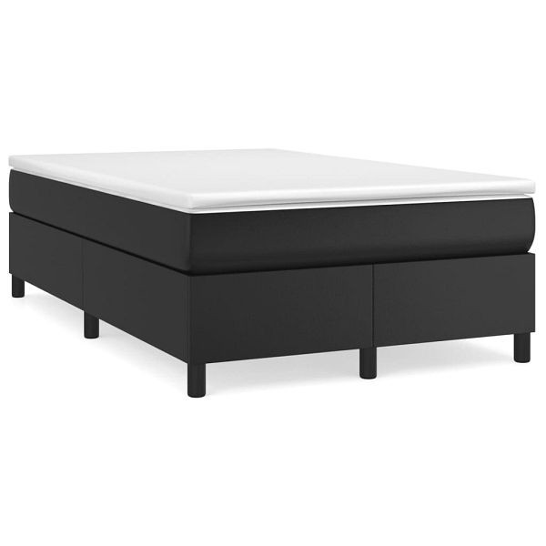vidaXL Boxspringbett mit Matratze Schwarz 120x190 cm Kunstleder, 3269697