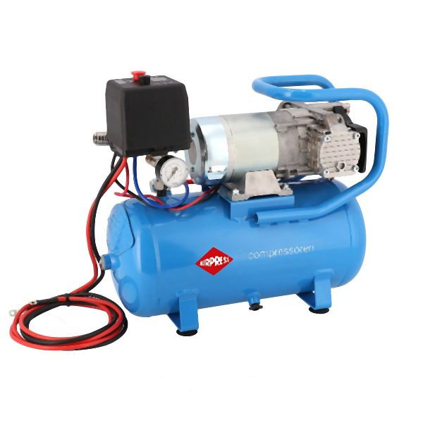 Airpress 12V Flüsterkompressor Ölfrei DC 12-180/15 10 bar 0.75 PS/0.55 kW 144 l/min 15 l, 36587