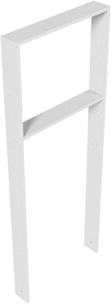 Schake Anlehnbügel aus Flachstahl 80 x 12 mm, mit Querholm, Gesamtbreite: 450 mm, feuerverzinkt, 453_045