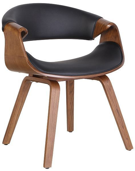 CLP Esszimmerstuhl Foley Kunstleder Eiche, schwarz, 324337