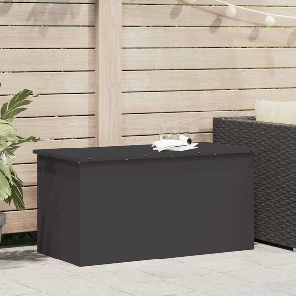 vidaXL Außenlagerbox Schwarz 100 x 50.5 x 50 cm Kaltgewalzter Stahl, 874560