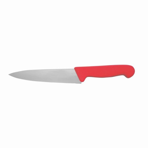 Schneider Kochmesser, schmale Klinge, 16 cm, Griff rot, 260833