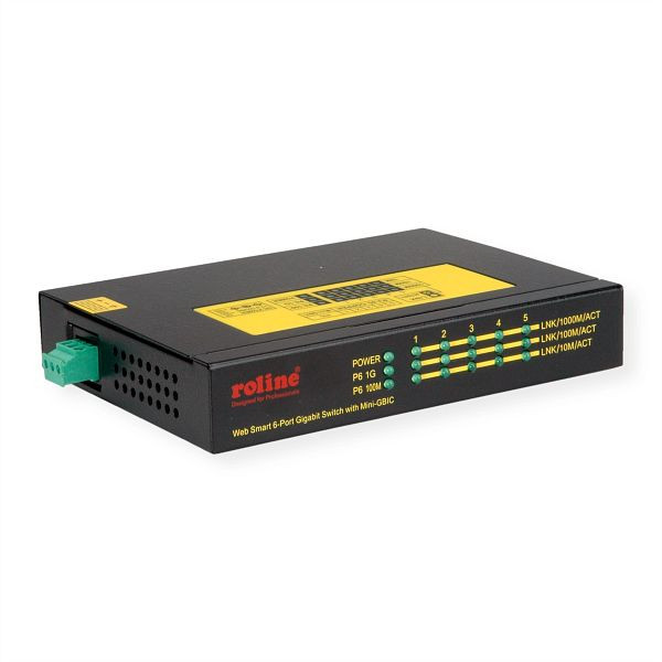 ROLINE Industrie Gigabit Switch, 5x RJ-45 + 1x SFP, 21.13.1162