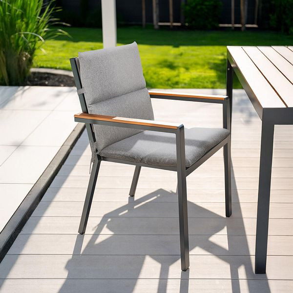 HOME DELUXE Gartenstuhlauflage SEDERA Grau, 12er Set, 73484