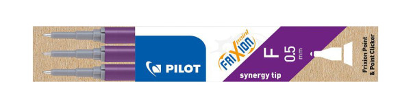 PILOT Tintenrollermine FriXion BLS-FRP5 - 0,3 mm, violett, 3er Pack, BLS-FRP5-V-S3