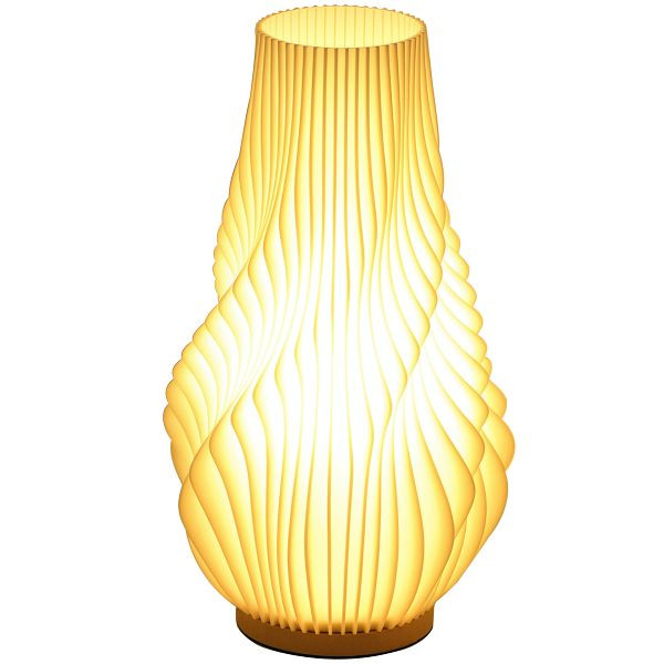 HOMCOM Smart Tischlampe mit App-Steuerung, Alexa-kompatibel, Kunststoff, Holz, Weiß, B31-507V90CW