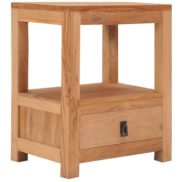 vidaXL Nachttisch 40x30x50 cm Massivholz Teak, Material: Teak-Massivholz, 287228